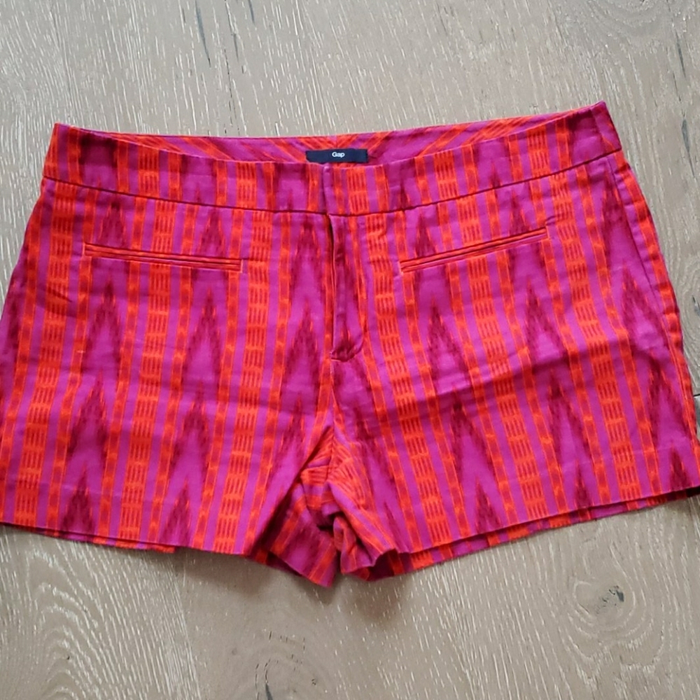 Pink and Orange patterned shorts